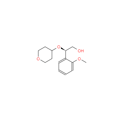 CAS：1434652-6，中文名稱： ND-630中間體 英文名稱：(R)-2-(2-methoxyphenyl)-2-((tetrahydro-2H-pyran-4-yl)oxy)ethanol 