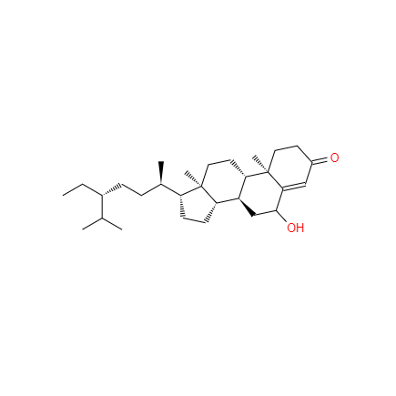  CAS： 36450-02-9，中文名稱(chēng)： 6β-羥基豆甾-4-烯-3-酮 英文名稱(chēng)：6β-Hydroxystigmast-4-en-3-one