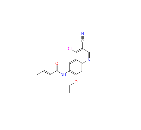 CAS： 1403831-79-7，英文名稱：(E)-N-(4-chloro-3-cyano-7-ethoxyquinolin-6-yl)but-2-enamide 