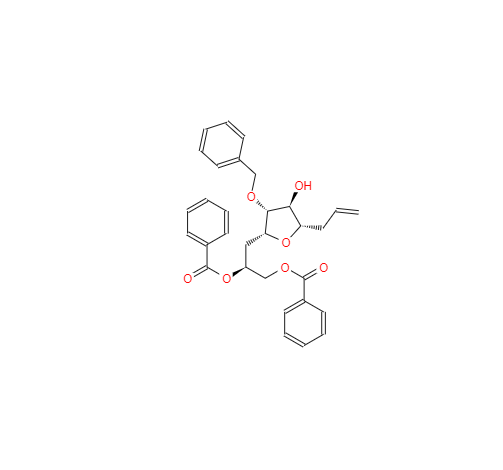 CAS： 546141-24-6，中文名稱： (S)-3 - ((2R,3R,4S,5S)-5-烯丙基-3-(芐氧基)-4-羥基四氫呋喃-2-基)