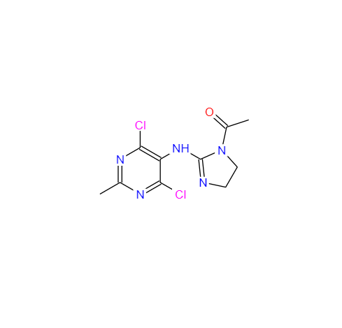 CAS： 75438-54-9，英文名稱：4,6-dichloro-2-methyl-5-(1-actyl-2-imidazoline-2yl)-amino pyrimidine 