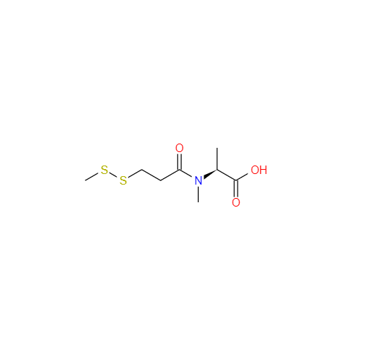 CAS： 138148-62-6，英文名稱：N-methyl-N-[(3-methyldithio)-1-oxopropyl]-L-alanine 