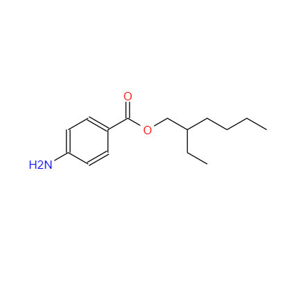 CAS：26218-04-2，中文名稱：PABA乙基己酯 ，英文名稱：2-Ethylhexyl 4-aminobenzoate 