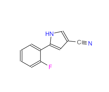 CAS： 1240948-77-9， 5-(2-氟苯基)-1H-吡咯-3-甲腈