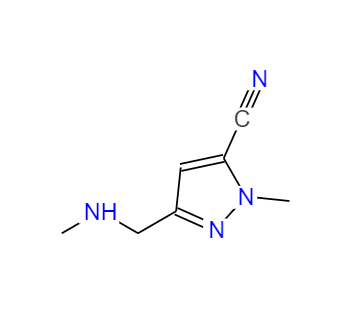 CAS：1454852-76-6，1-甲基-3-((甲基氨基)甲基)-1H-吡唑-5-甲腈 