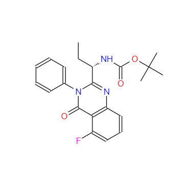 CAS：870281-85-9，(S)-(1-(5-氟-4-氧代-3-苯基-3,4-二氫喹唑啉-2-基)丙基)氨基甲酸叔丁酯