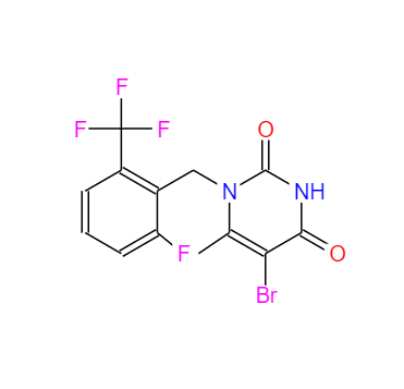 CAS：830346-48-0，5-溴-1-[2-氟-6-(三氟甲基)芐基]-6-甲基嘧啶-2,4(1H,3H)-二酮