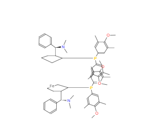 CAS：494227-37-1，(SP,S′P)-1,1′-雙[雙(4-甲氧基-3,5-二甲苯基)膦基]-2,2′-雙[(R)-α-(二甲胺基)苯甲基]二茂鐵