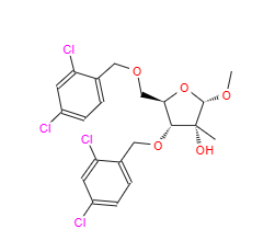 CAS：443642-31-7，1-O-甲基-3,5-二-O-(2,4-二氯苯甲基)-2-甲基-alpha-D-呋喃核糖苷