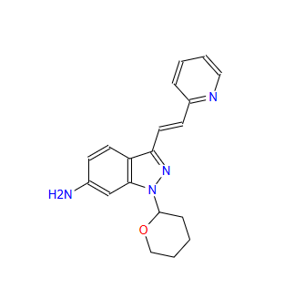 CAS：886230-76-8，(E)-3-[2-(吡啶-2-基)乙烯基]-1-(四氫-2H-吡喃-2-基)-1H-吲唑-6-胺