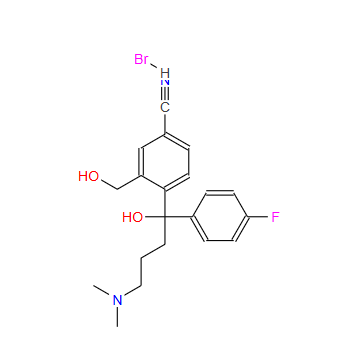 CAS：103146-26-5，4-[4-(二甲氨基)-1-(4-氟苯基)-1-羥丁基]-3-羥甲基苯腈氫溴酸鹽